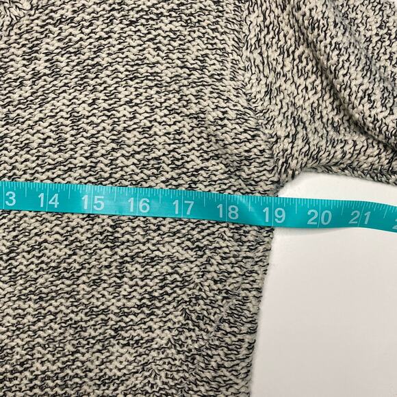 QUINN Women’s Heathered Black & White Elbow‑Patch Pullover Sweater - Picture 8 of 9